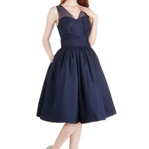 Modcloth "Professionally Posh" Dress in Navy